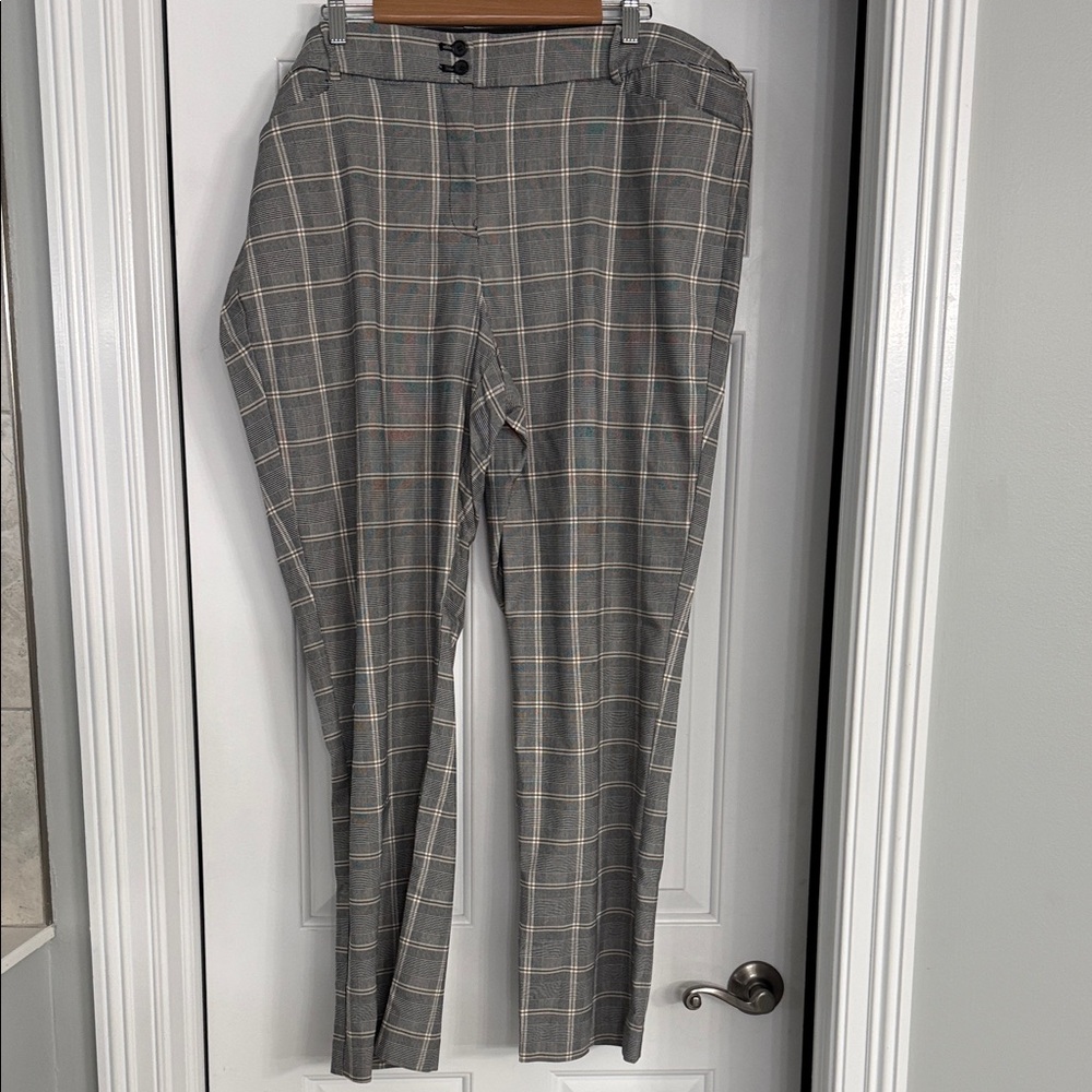 Lane Bryant Gray Plaid Women's Trousers